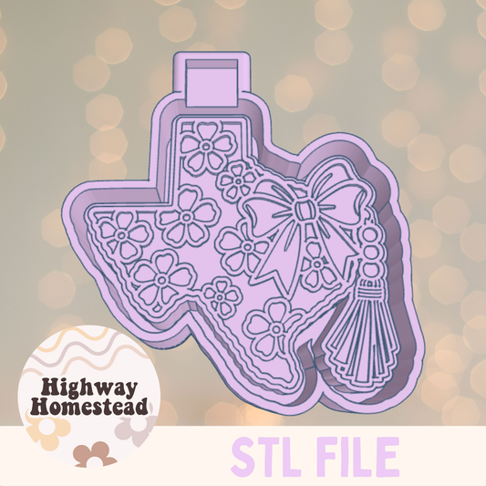 Flower Texas Freshie Mold STL File