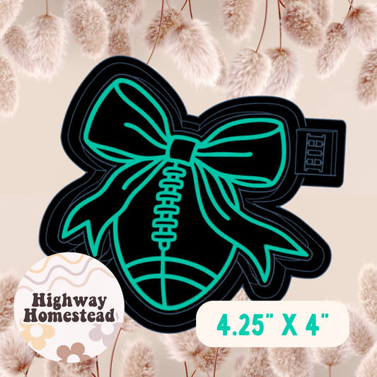 Football Coquette Bow Freshie Mold