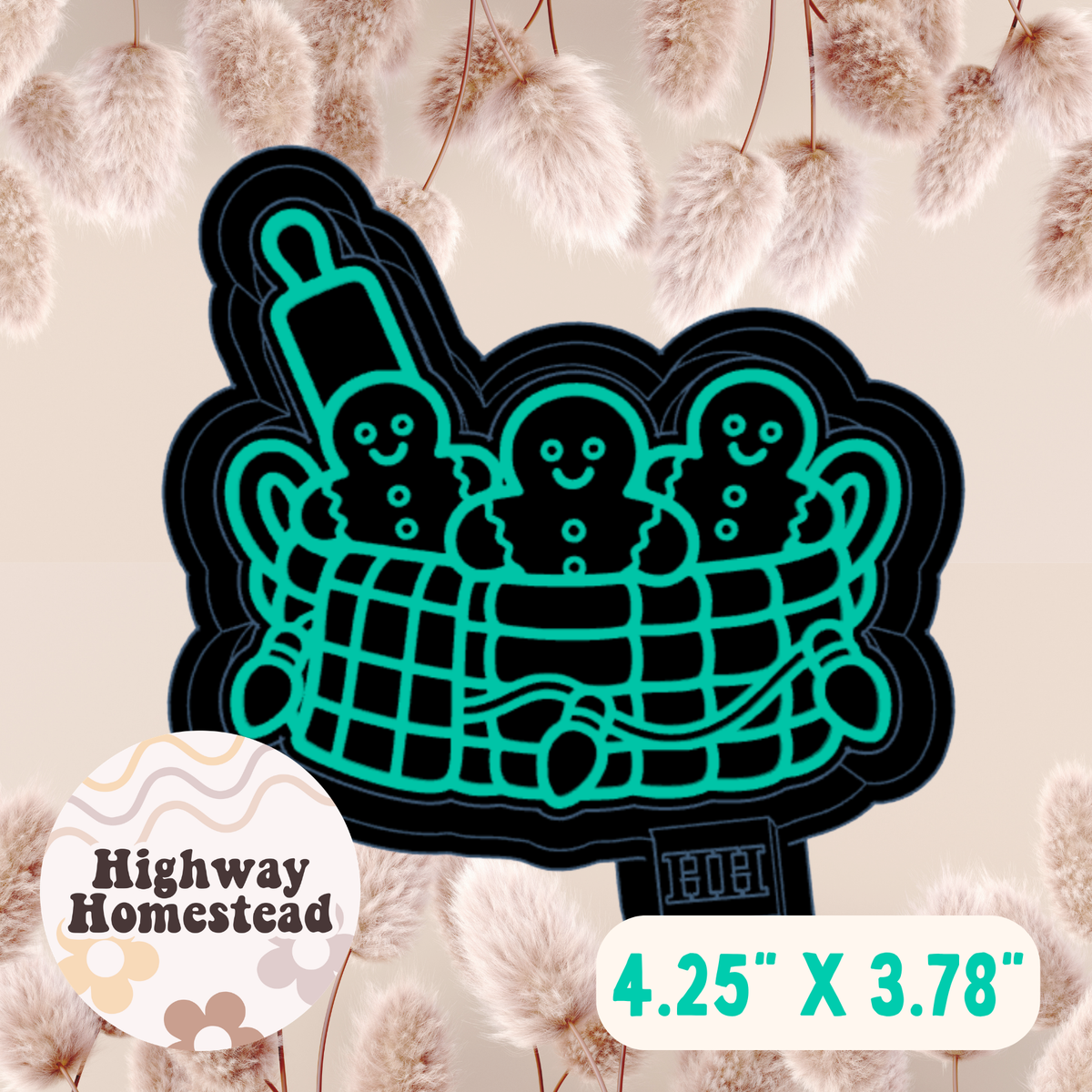 Gingerbread Trio Basket Freshie Mold