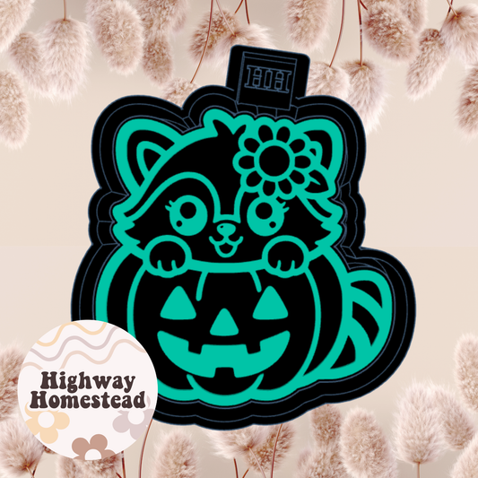 Halloween Raccoon Freshie Mold