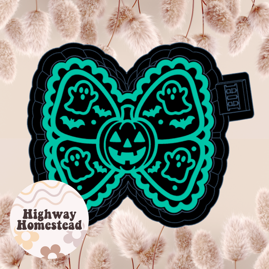 Halloween Ghost Bow Freshie Mold