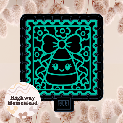 Candy Corn Coquette Stamp Freshie Mold