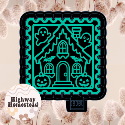 Spooky Haunted House Stamp Freshie Mold