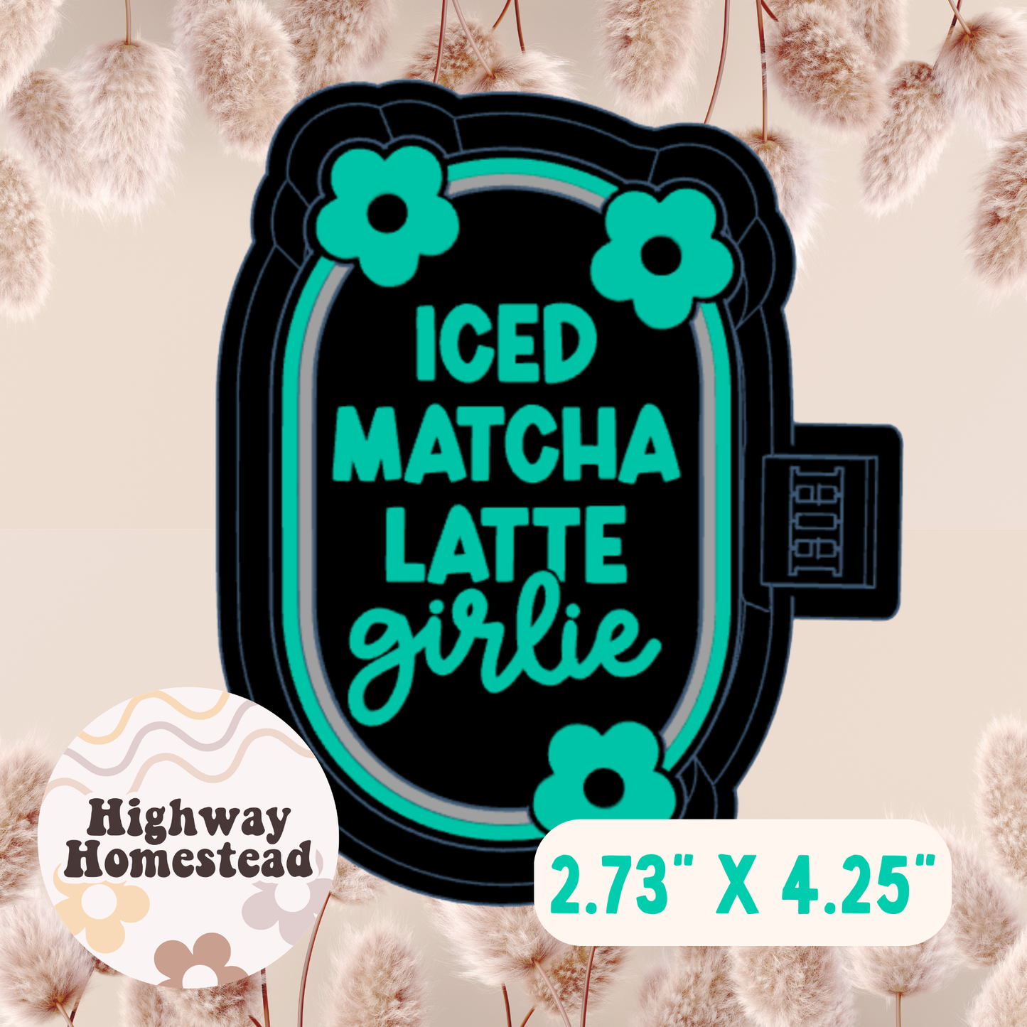 Iced Matcha Latte Girly Freshie Mold