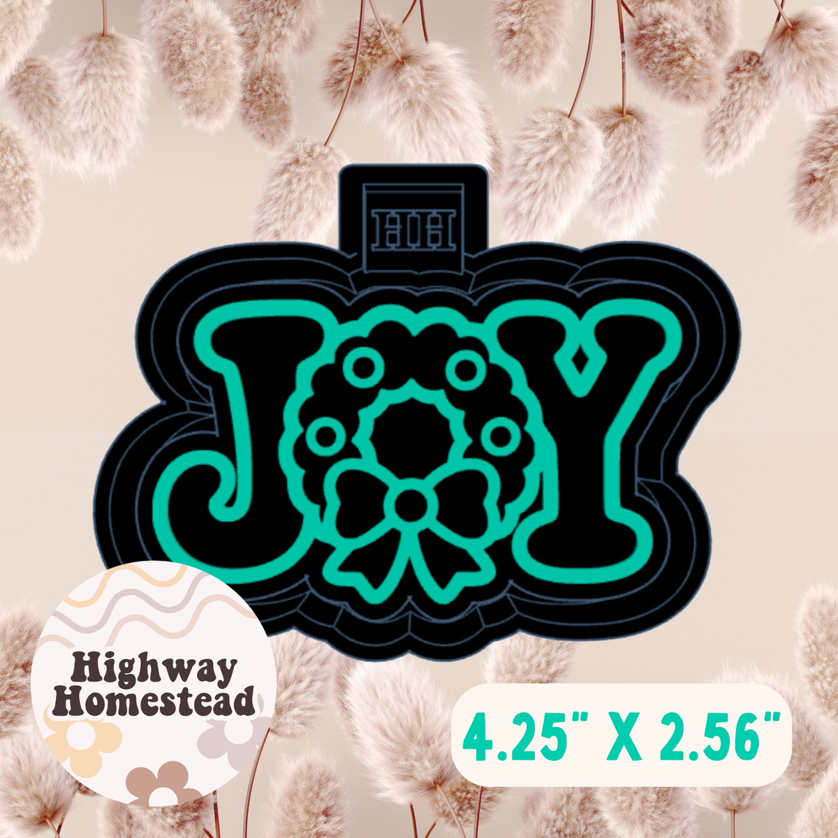 Joy Wreath Freshie Mold