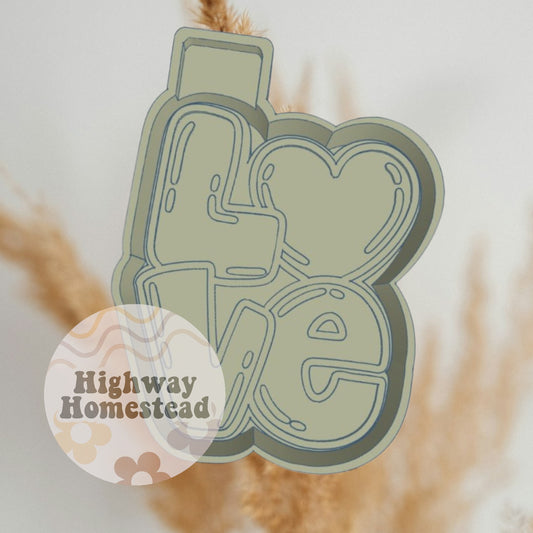 Love Bubble Letters Freshie Mold