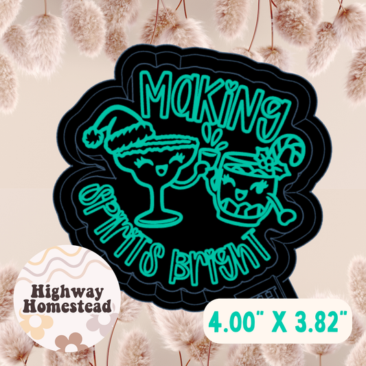 Making Spirits Bright Freshie Mold
