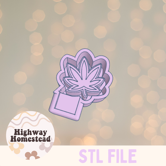 Marijuana Leaf Charm Freshie Mold STL File