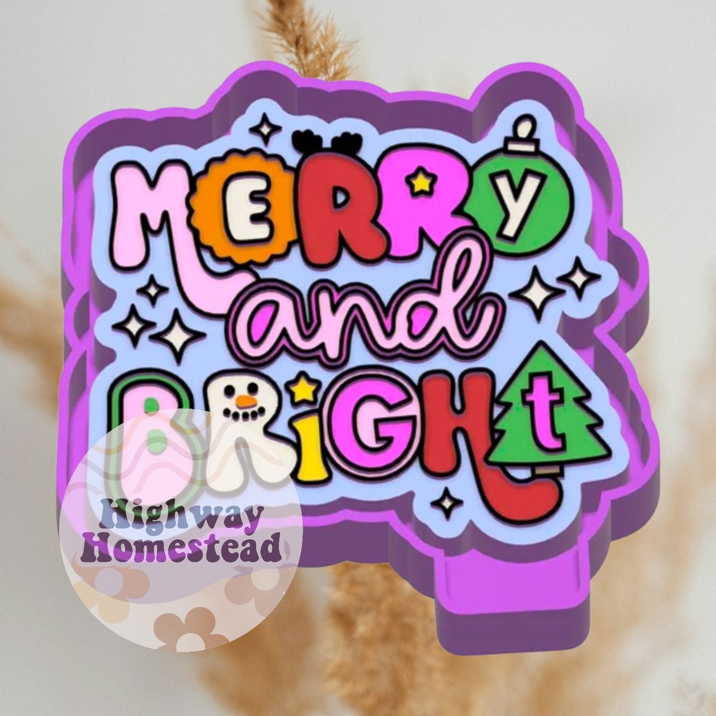 Merry and Bright Fun Freshie Mold