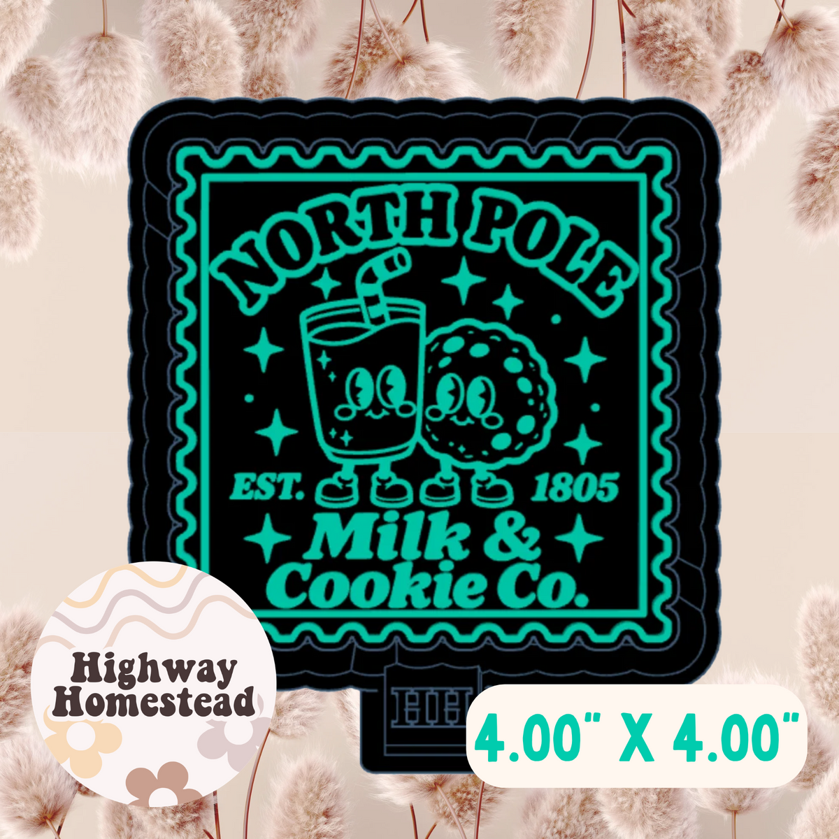 Milk and Cookies Stamp Freshie Mold