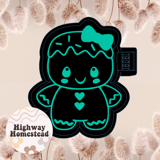 Gingerbread with Bow Freshie Mold