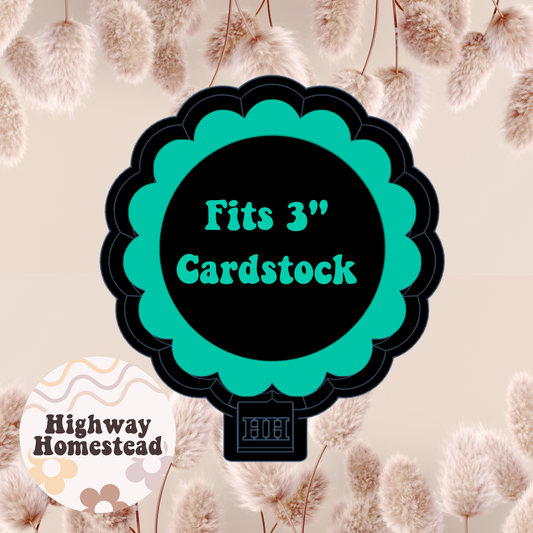 Scalloped 3" Cardstock Freshie Mold