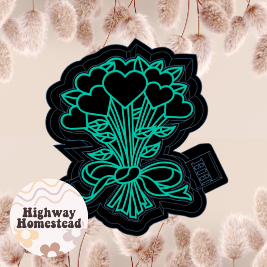 Heart Bouquet Freshie Mold