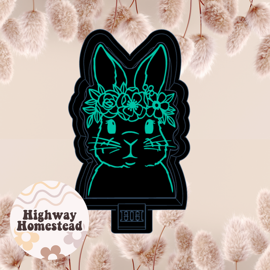 Floral Bunny Freshie Mold