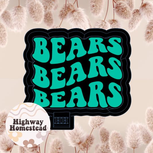 Bears Wavy Freshie Mold