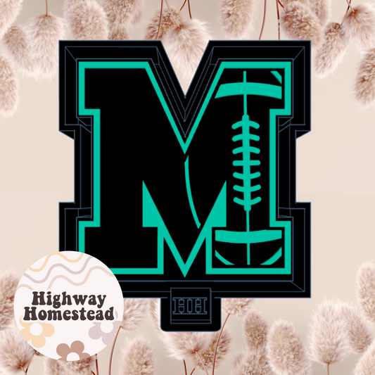 Football Letters Freshie Mold