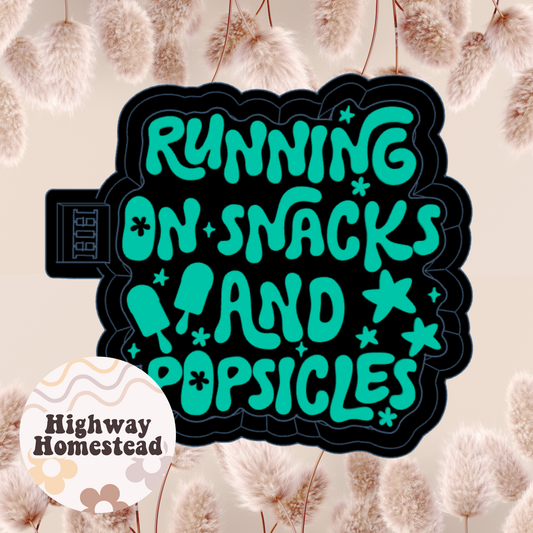 Running on Snacks and Popsicles Freshie Mold