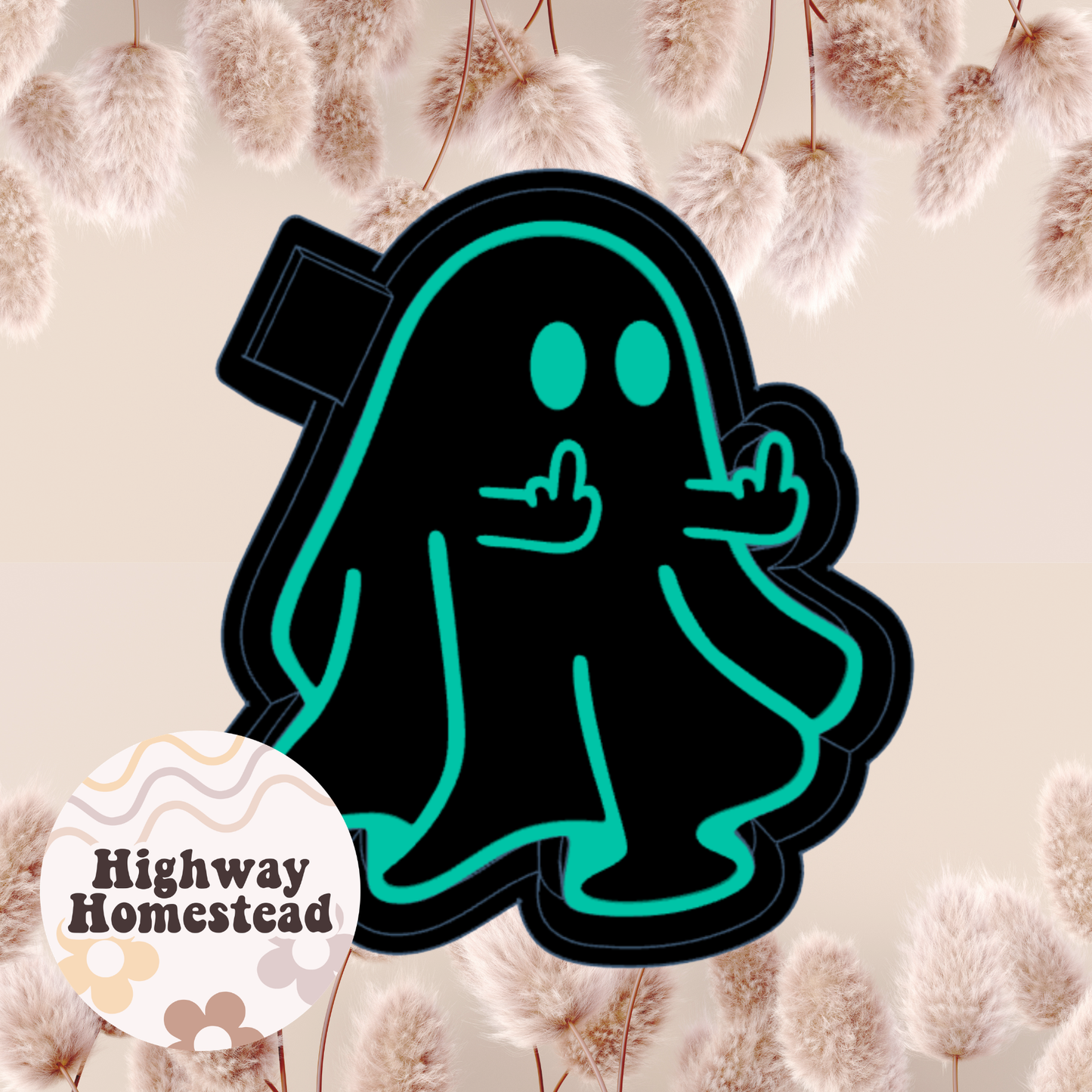 Middle Finger Ghost Freshie Mold