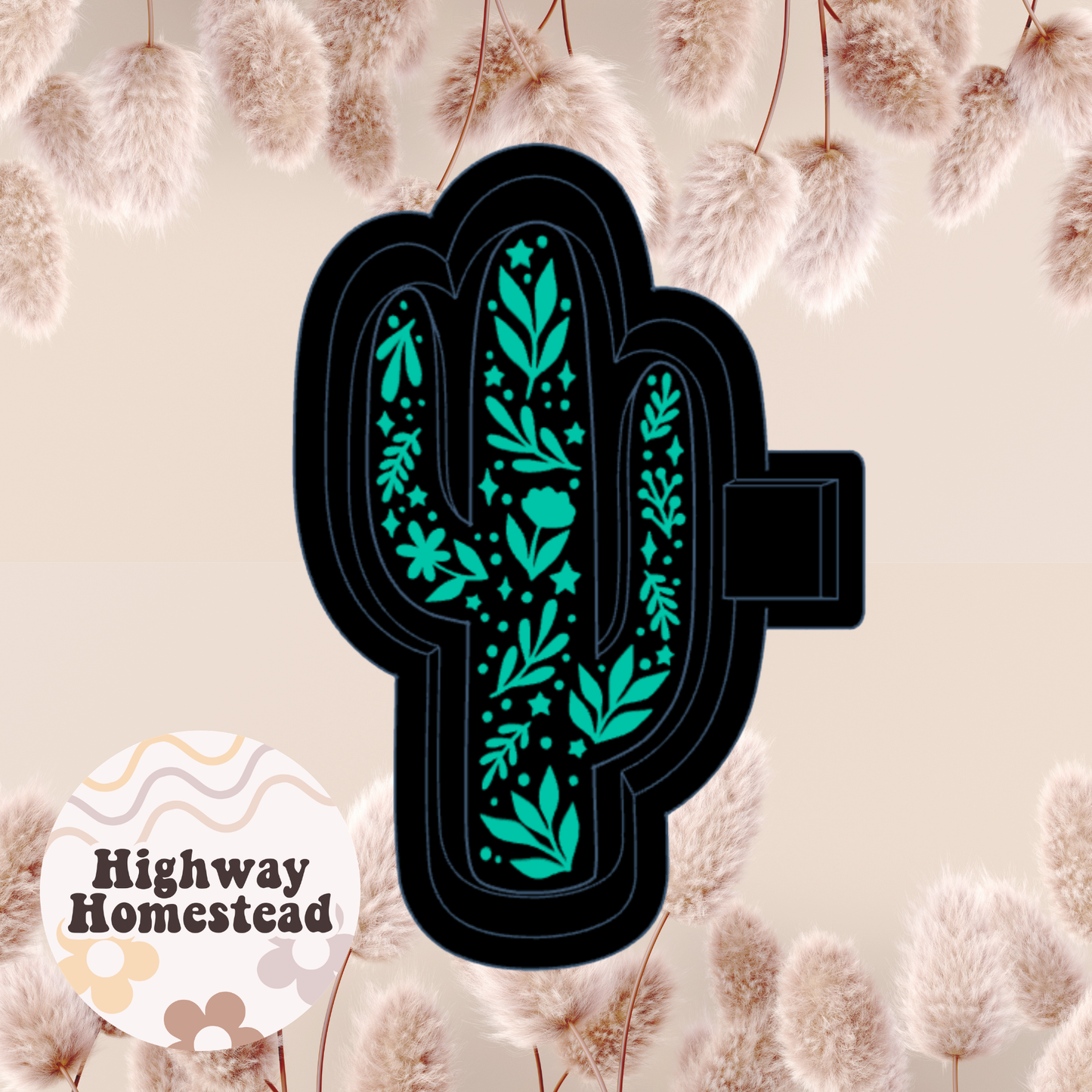 Floral Cactus Freshie Mold