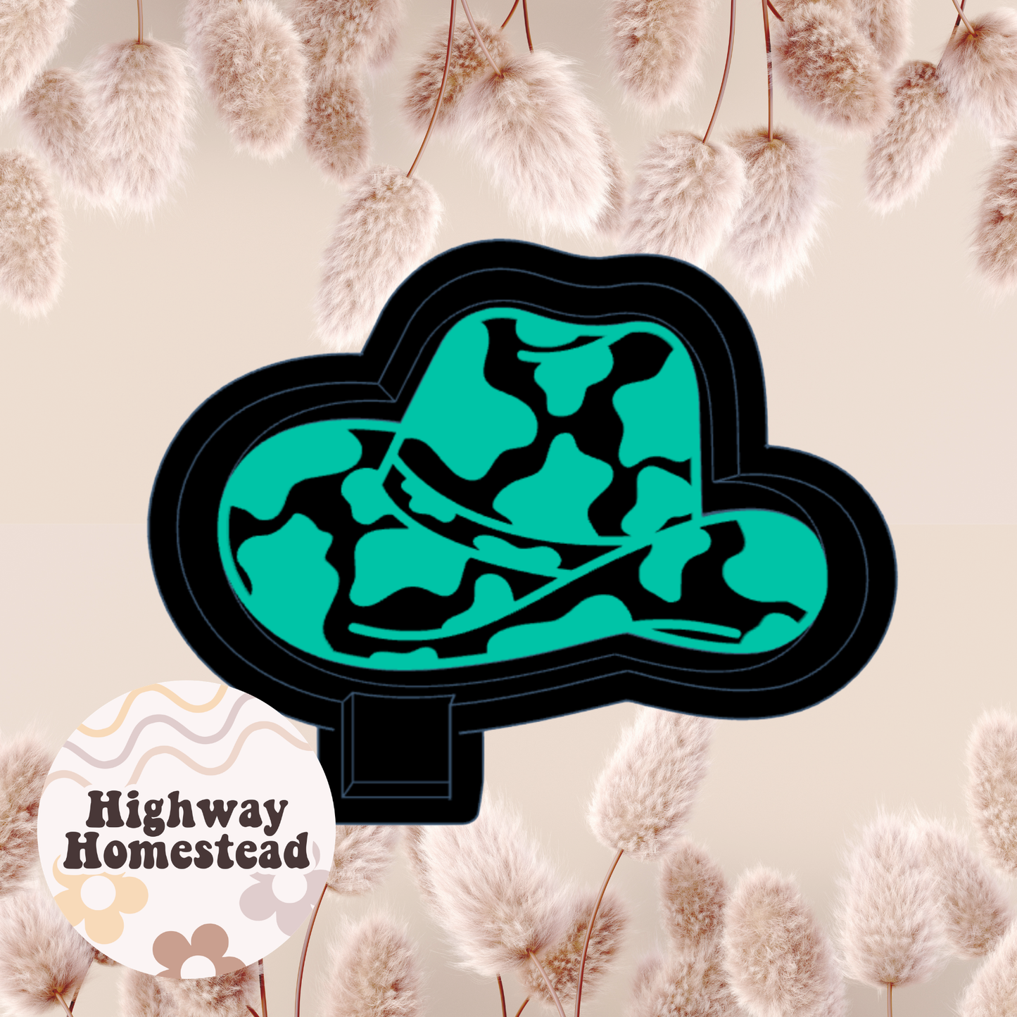 Cow Print Cowboy Hat Freshie Mold