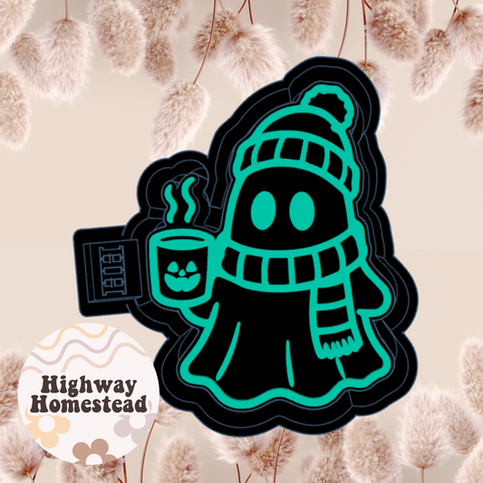 Ghost with Coffee Freshie Mold