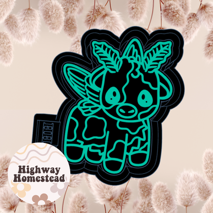 Mothman Cow Freshie Mold