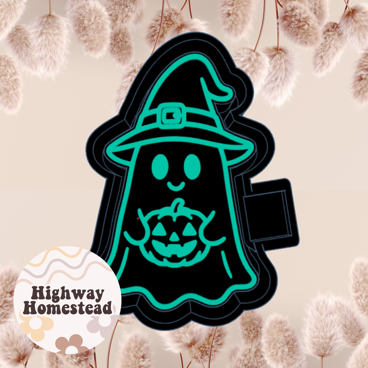 Witch Ghost Holding Pumpkin Freshie Mold