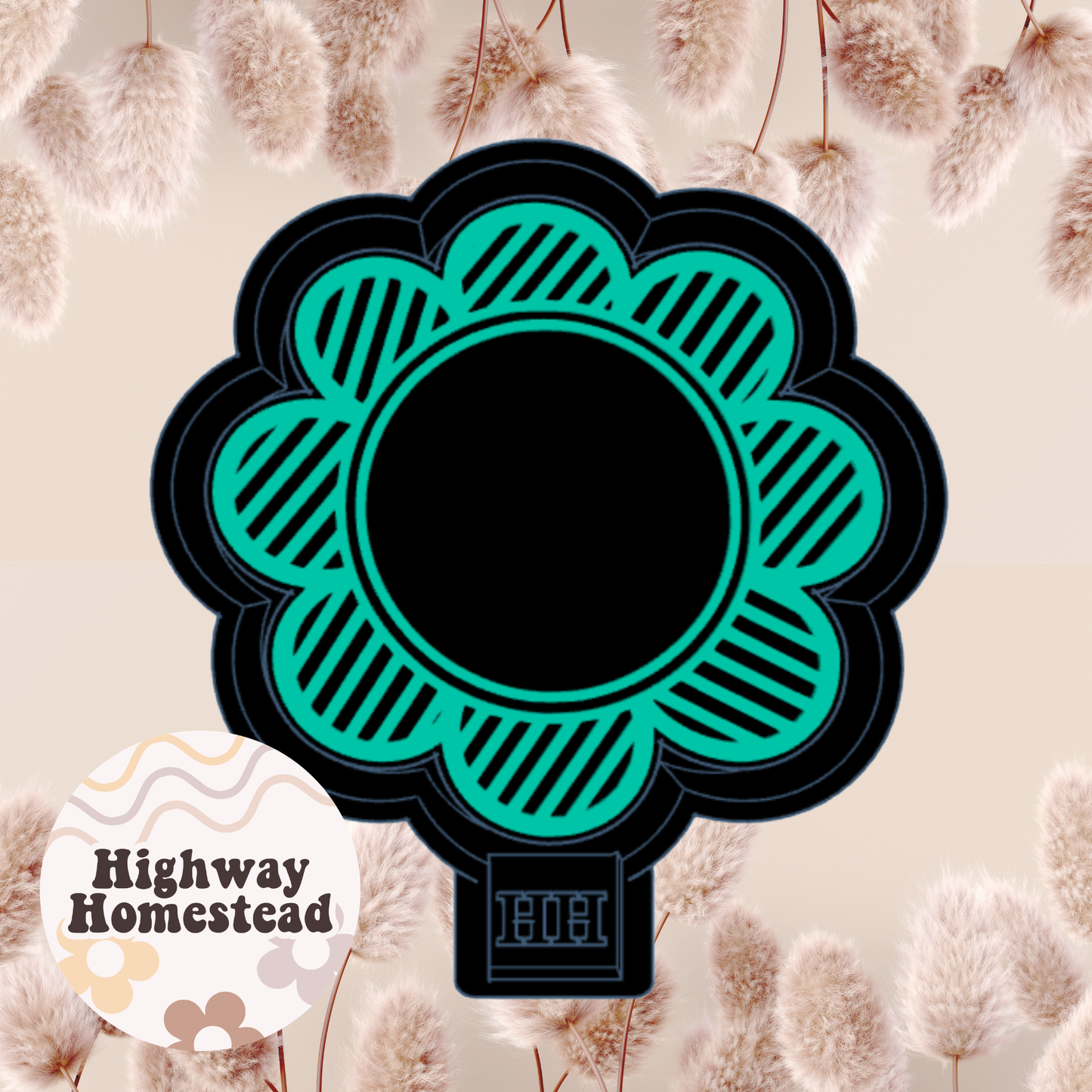 Striped Cardstock Flower Freshie Mold