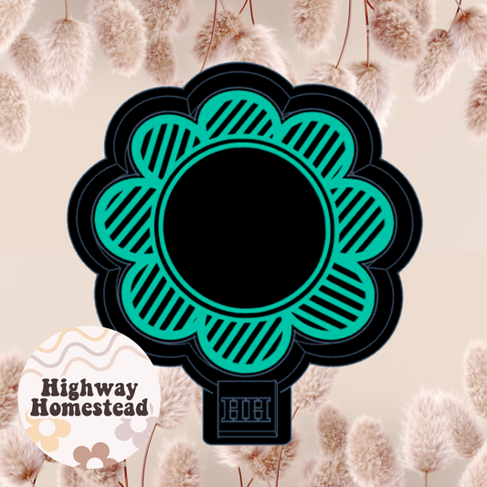 Striped Cardstock Flower Freshie Mold