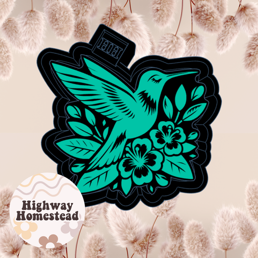 Floral Hummingbird Freshie Mold