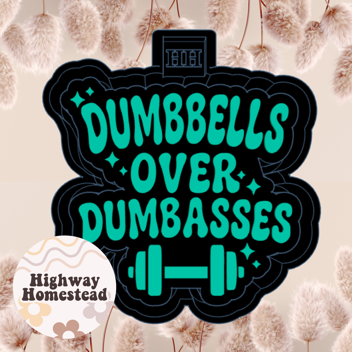 Dumbbells over Dumbasses Freshie Mold
