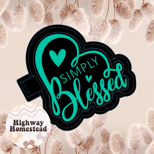 Simply Blessed Heart Freshie Mold