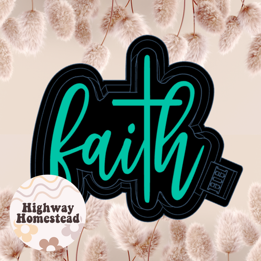 Faith with a Cross Freshie Mold