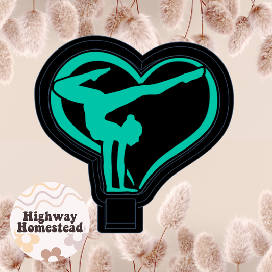 Gymnastics Heart Freshie Mold