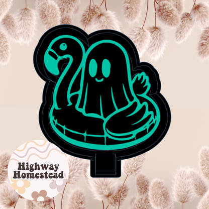 Ghost on a Floatie Freshie Mold