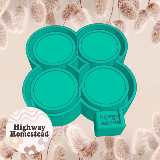 2" Sample Cardstock Circles Freshie Mold