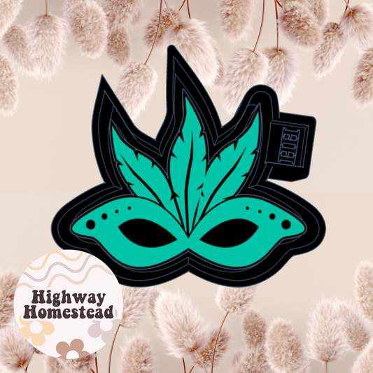 Mardi Gras Mask Freshie Mold