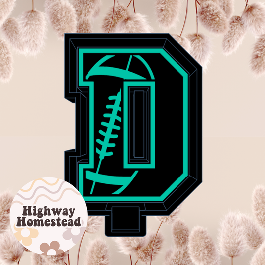 Football Letters Freshie Mold