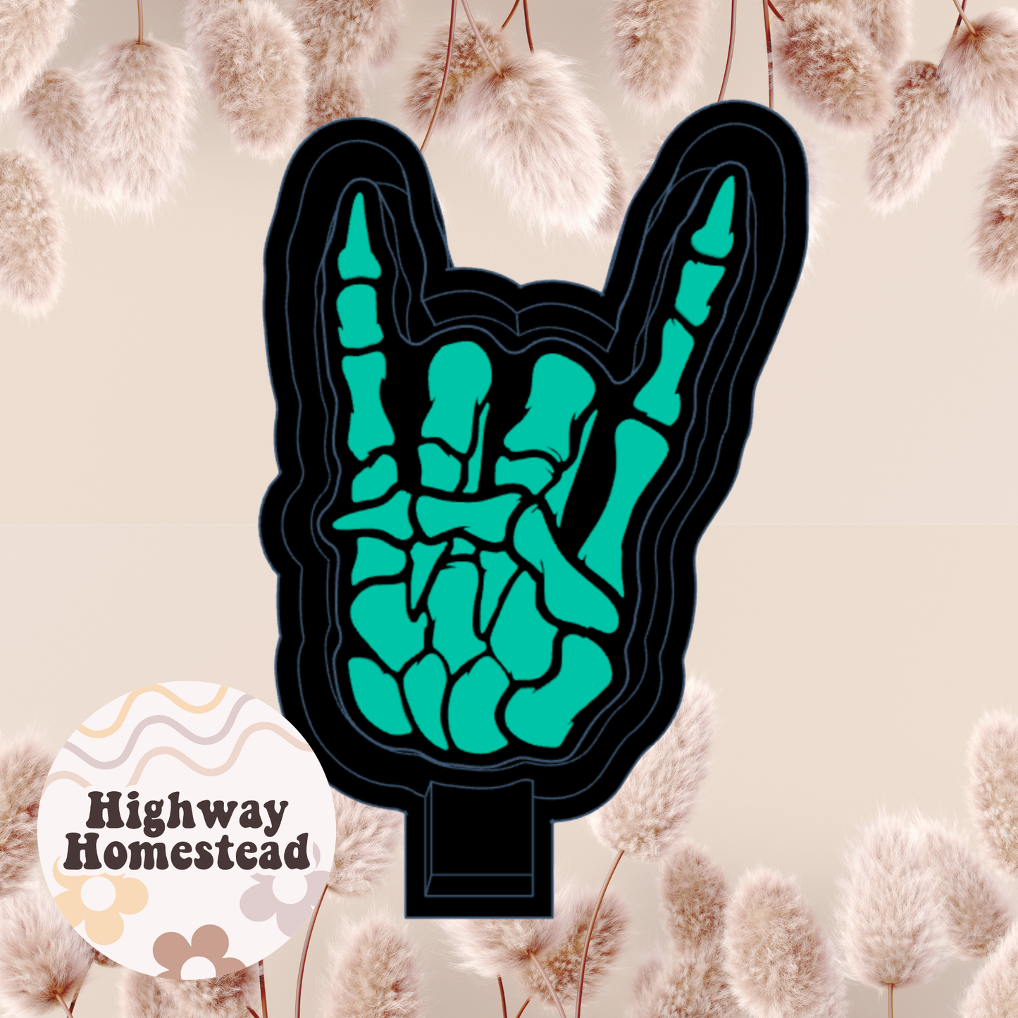 Skeleton Rock Hand Freshie Mold