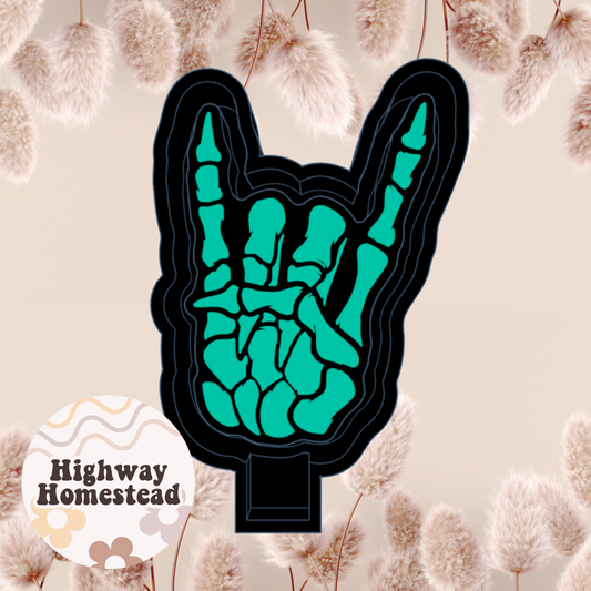 Skeleton Rock Hand Freshie Mold