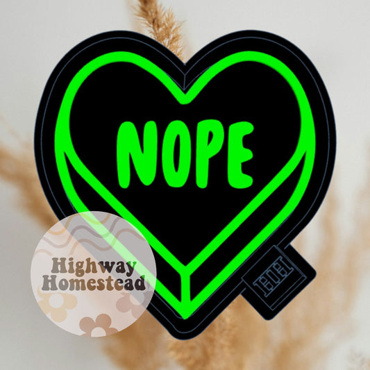 Nope Conversation Heart Freshie Mold