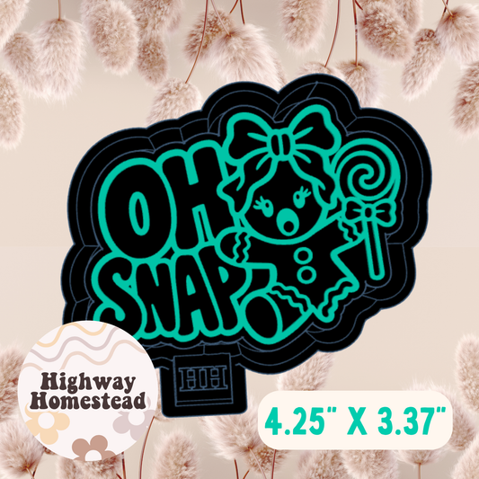 Oh Snap Gingerbread Freshie Mold