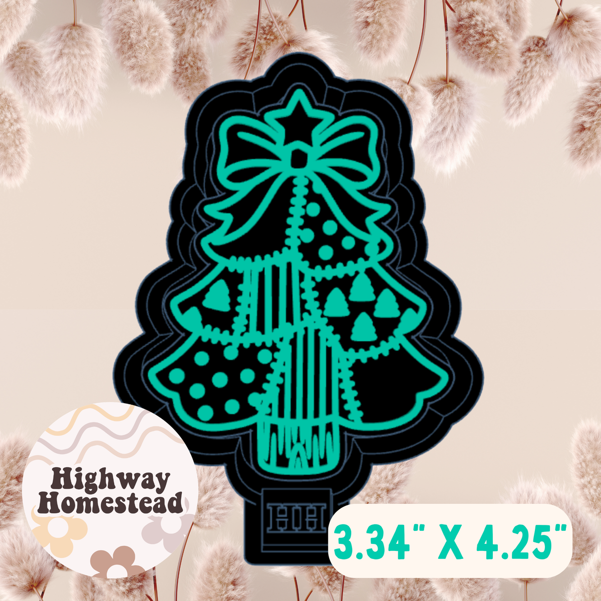 Patchwork Christmas Tree Freshie Mold