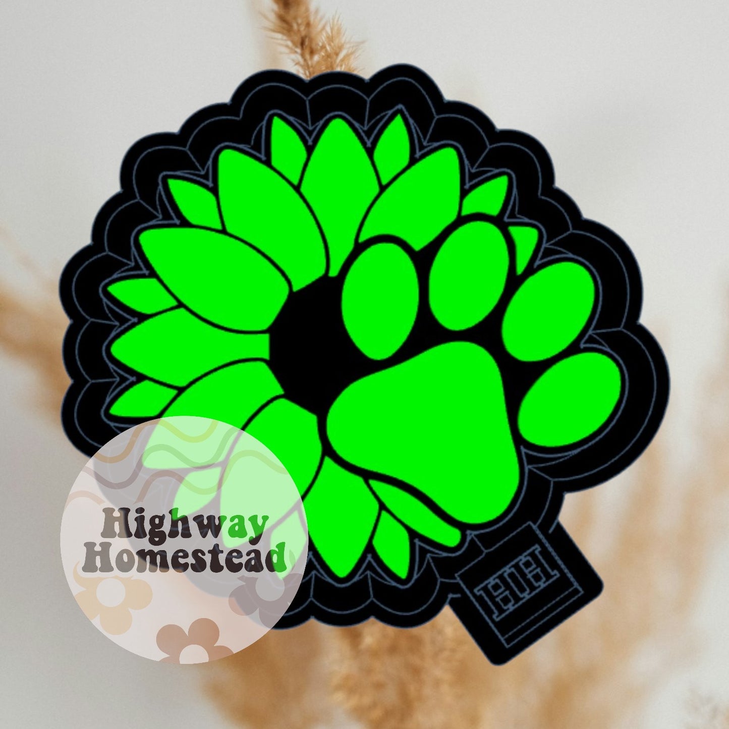 Sunflower Paw Print Freshie Mold