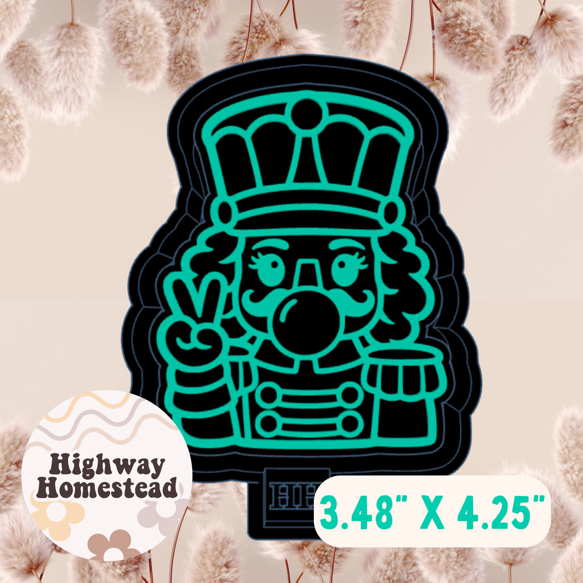 Peace Sign Nutcracker Freshie Mold