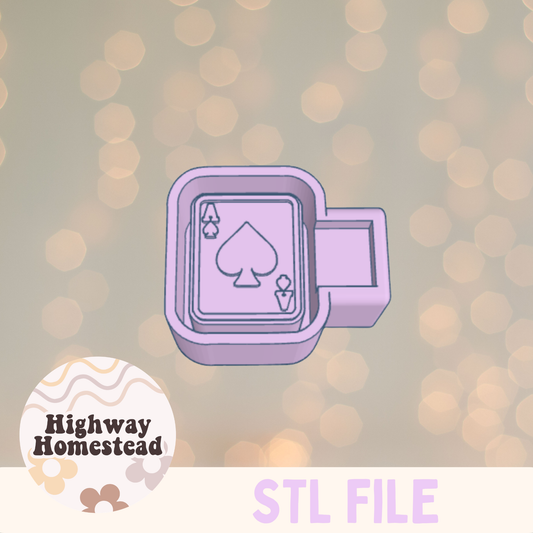 Playing Card Charm Freshie Mold STL File