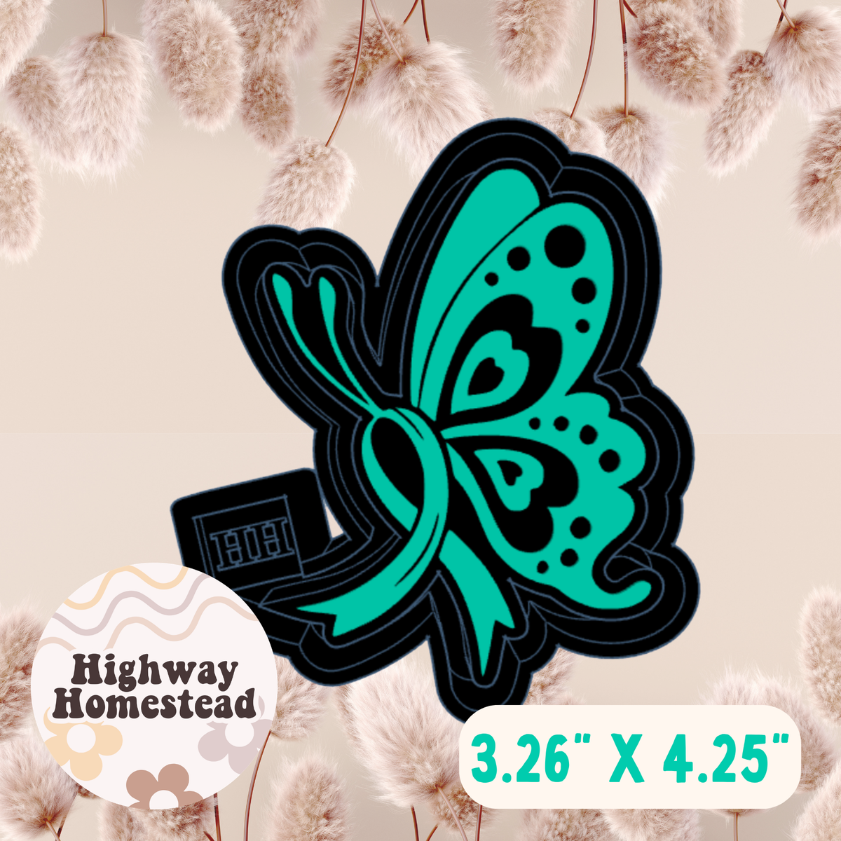 Ribbon Butterfly Freshie Mold