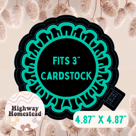 Ruffled Round Cardstock Freshie Mold