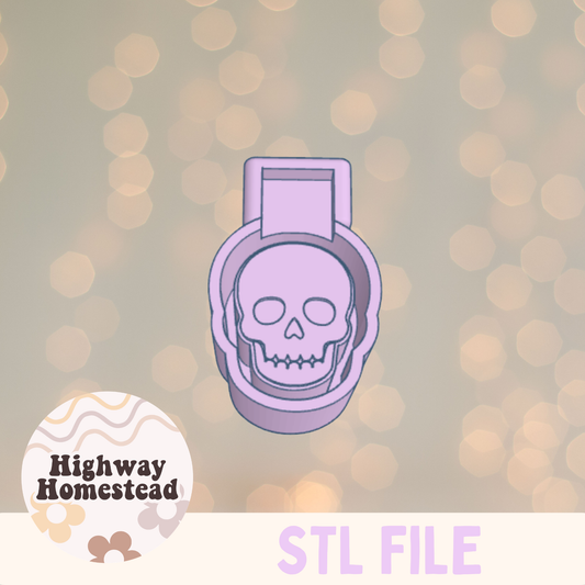 Skull Charm Freshie Mold STL File