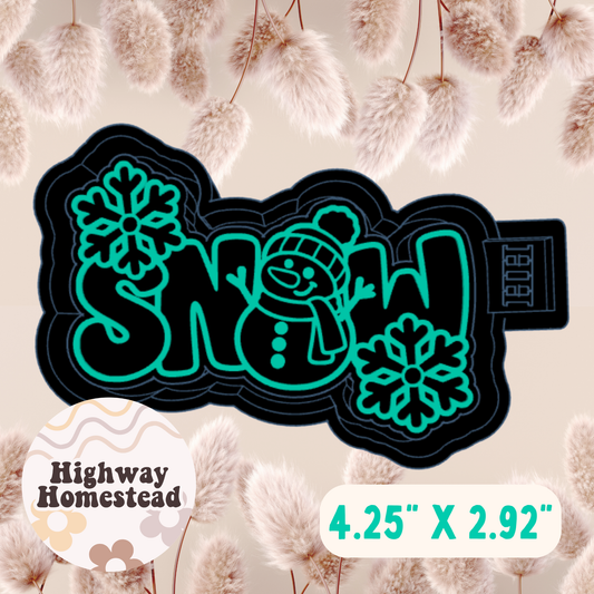 Snow Snowman Freshie Mold
